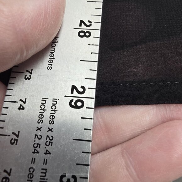 Maurices Shirt Womens 2X Black Sleeveless Button Sheer Leopard Trim Chiffon - Picture 9 of 9